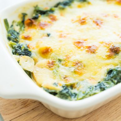 Baked spinach lasagna