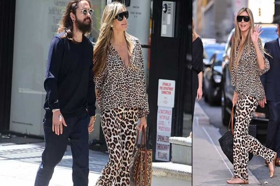 Η Heidi Klum με total leopard outfit