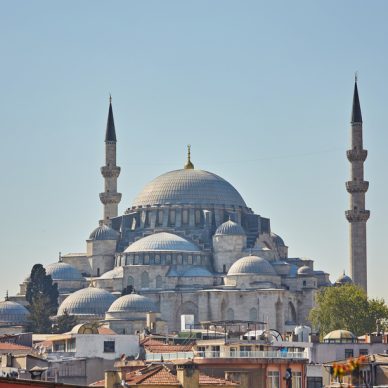 The beautiful Suleymaniye Camii in Istanbul, Turkey.