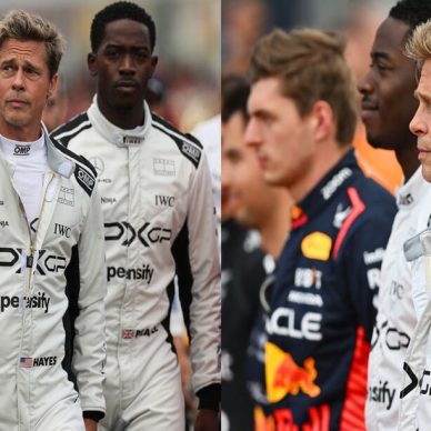 Brad Pitt: Οι πρώτες φωτογραφίες με στολή πιλότου της F1 στο Grand Prix στη Βρετανία