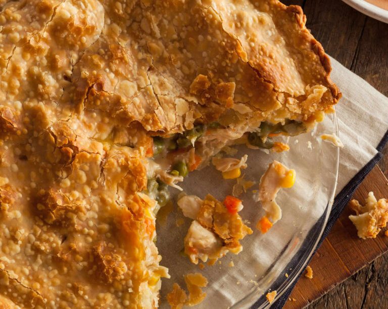 Hearty Homemade Chicken Pot Pie with Peas and Carrots