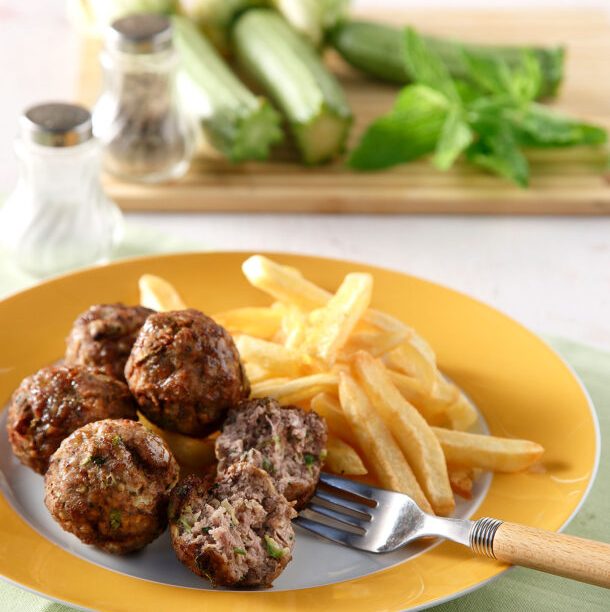 Κεφτεδάκια με κολοκύθι και δυόσμο