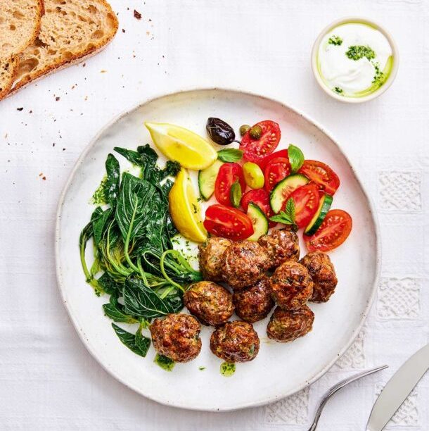 Κεφτεδάκια για δίαιτα, με άπαχο κιμά, χωρίς ψωμί, ψητά