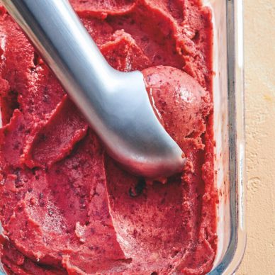 Σορμπέ κεράσι με αμαρέτο