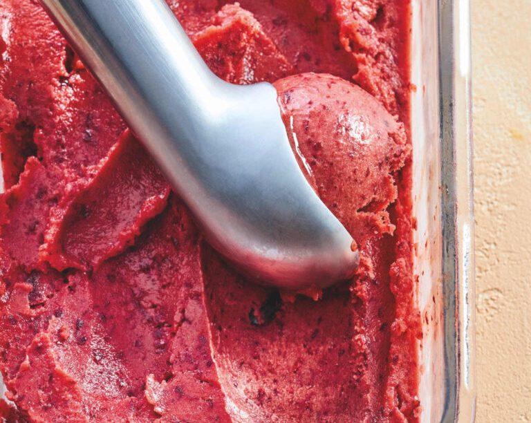 Σορμπέ κεράσι με αμαρέτο