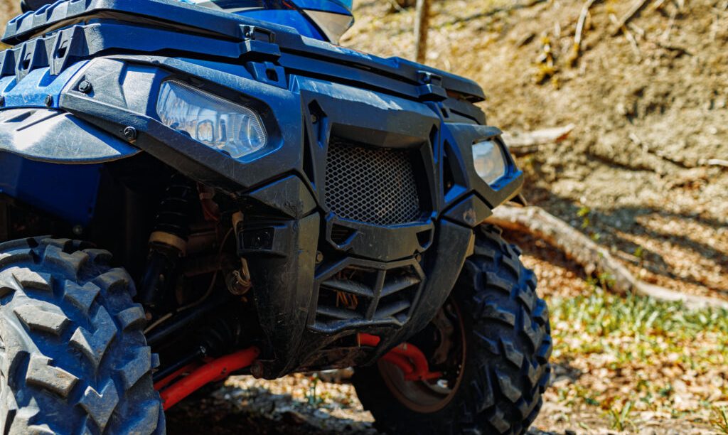Details of Atv quad bike close up photo