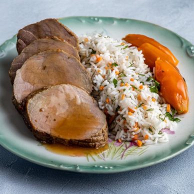 Μοσχάρι λεμονάτο με ρύζι