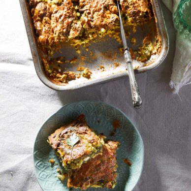 Σπανακόπιτα με τραχανά, χωρίς φύλλο