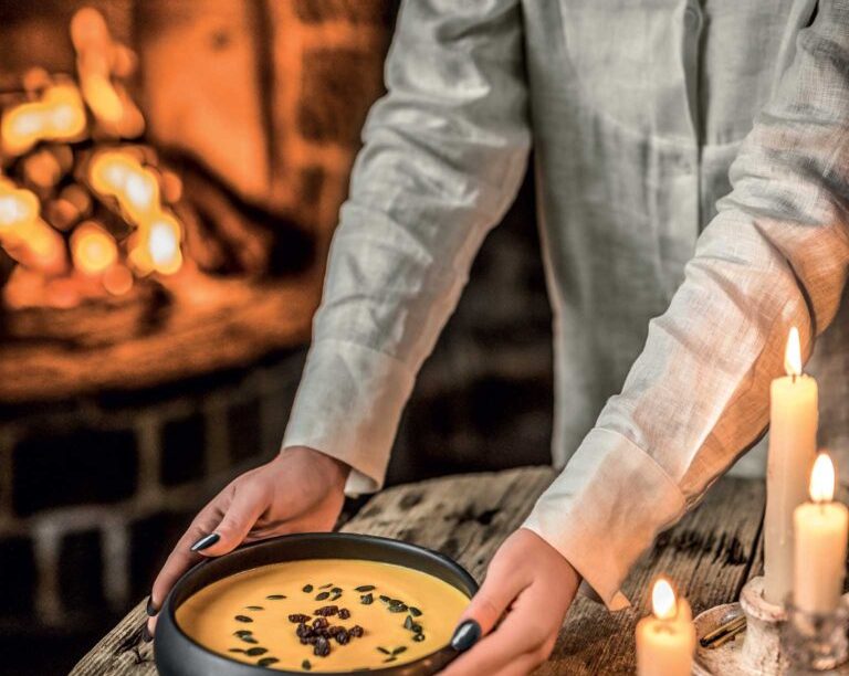 Βελουτέ ψητής κολοκύθας με κολοκυθόσπορους