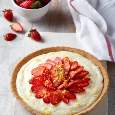 Τάρτα φράουλα με κρέμα βανίλιας