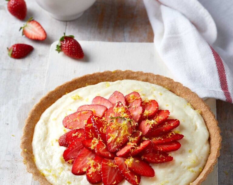 Τάρτα φράουλα με κρέμα βανίλιας