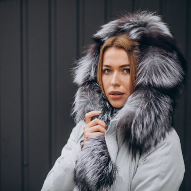 Young woman demonstrating upper cloths