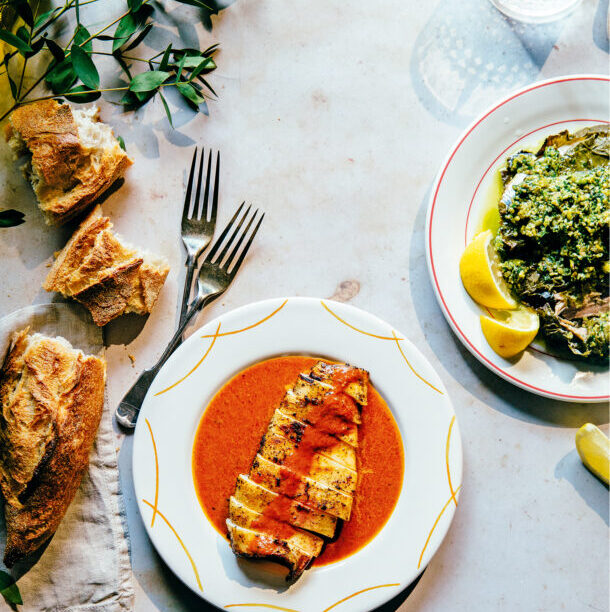 Καλαμάρι στη σχάρα με πικάντικη σάλτσα