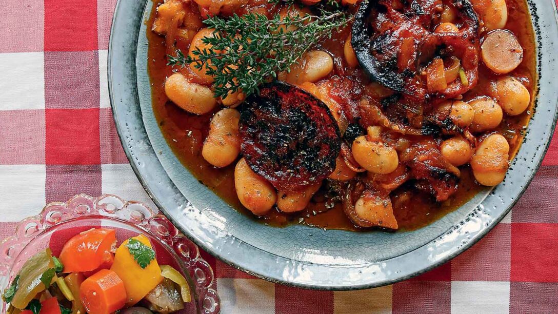 Γίγαντες στον φούρνο με παστουρμά