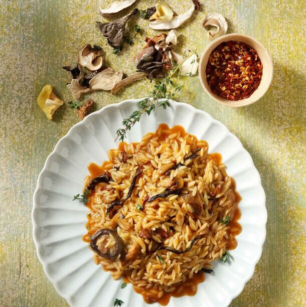 Κριθαρότο με μανιτάρια