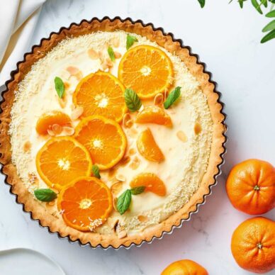 Τάρτα μανταρίνι με κρυμμένη σοκολάτα