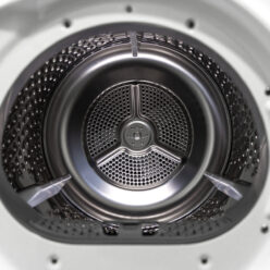 Interior view of a washing machine, dryer.